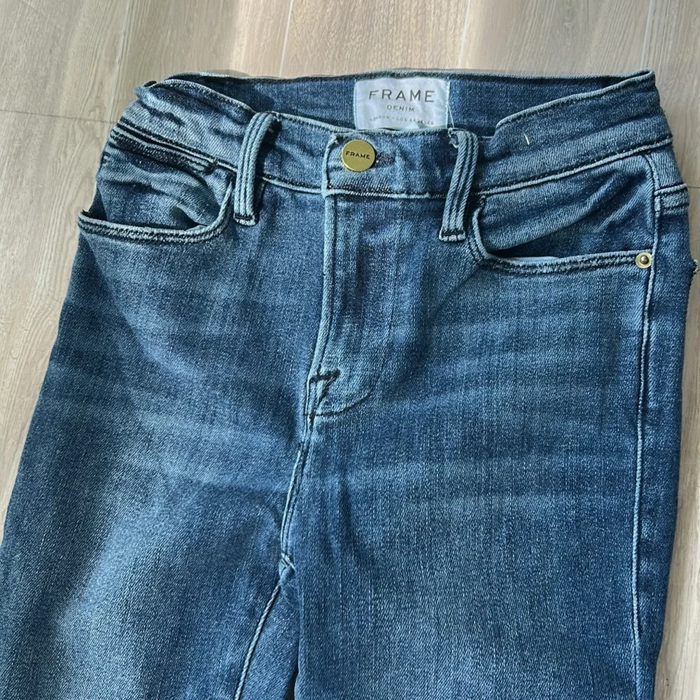 Frame Denim Le High Skinny Cropped Ankle Jeans